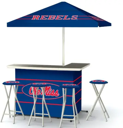 Best Outdoor Bar Set With Umbrella Best of Times Collegiate Patio Bar, Ole Miss best outdoor bar sets